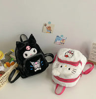 Hello Kitty Backpack Cute School Bag Kawaii Pudding Dog Plush Gifts for Kids - Lusy Store LLC