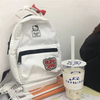 Hello Kitty Backpack Men Women Kawaii Cartoon Cute High Quality Travel Bag White 11.02x7.87x4.72 inch