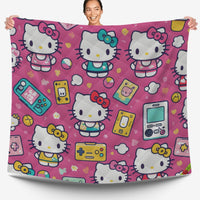 Hello Kitty bed set - Gamer quilt set high quality cotton quilt & pillowcase - Lusy Store LLC