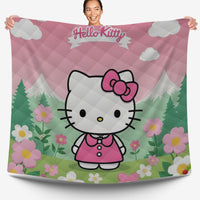 Hello Kitty bed set - Spring quilt set cute high quality cotton quilt & pillowcase - Lusy Store LLC