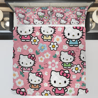 Hello Kitty bed set - Spring quilt set pink cute high quality cotton quilt & pillowcase - Lusy Store LLC