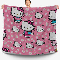 Hello Kitty bed set - Spring quilt set pink cute high quality cotton quilt & pillowcase - Lusy Store LLC