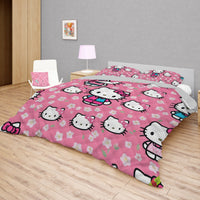 Hello Kitty bed set - Spring quilt set pink cute high quality cotton quilt & pillowcase - Lusy Store LLC