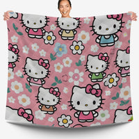 Hello Kitty bed set - Spring quilt set pink cute high quality cotton quilt & pillowcase - Lusy Store LLC