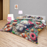 Hello Kitty bed set - Summer quilt set Kitty cute 3D high quality cotton quilt & pillowcase - Lusy Store LLC