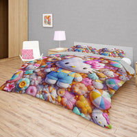 Hello Kitty bed set - Sweet Kitty quilt set cute 3D high quality cotton quilt & pillowcase - Lusy Store LLC