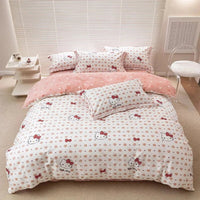 Hello Kitty Bedding Set Duvet Cover with Pillowcase Single King Queen Twin Size Home Textile Children Bedroom 7