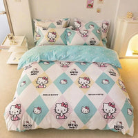 Hello Kitty Bedding Set Duvet Cover with Pillowcase Single King Queen Twin Size Home Textile Children Bedroom 6