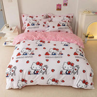 Hello Kitty Bedding Set Duvet Cover with Pillowcase Single King Queen Twin Size Home Textile Children Bedroom 8