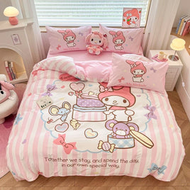 Hello Kitty Bedding Set My Melody Duvet Cover Pink Princess Style Bedroom Decoration Gift 1