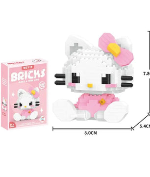 Hello Kitty Building Block Sanrio Anime Figure - Lusy Store LLC