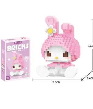 Hello Kitty Building Block Sanrio Anime Figure - Lusy Store LLC