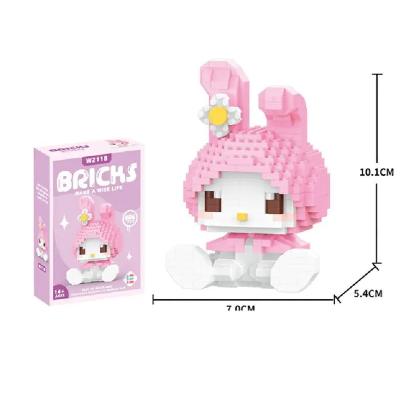 Hello Kitty Building Block Sanrio Anime Figure - Lusy Store LLC