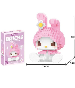 Hello Kitty Building Block Sanrio Anime Figure - Lusy Store LLC