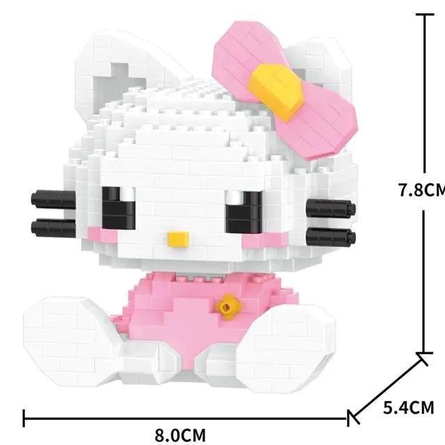 Hello Kitty Building Block Sanrio Anime Figure - Lusy Store LLC