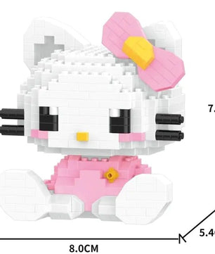 Hello Kitty Building Block Sanrio Anime Figure - Lusy Store LLC