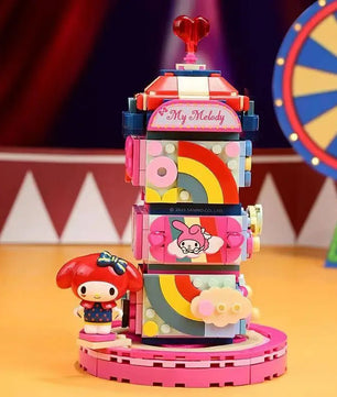 Hello Kitty Building Blocks Kuromi Magic Circus Cute Anime Character Scene Model Bricks Creative Gift - Lusy Store LLC