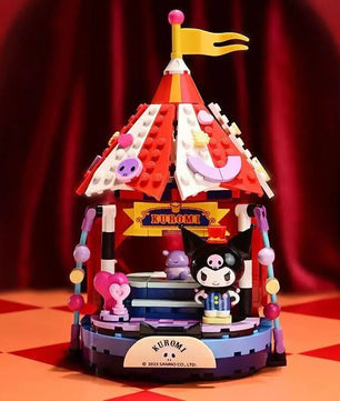 Hello Kitty Building Blocks Kuromi Magic Circus Cute Anime Character Scene Model Bricks Creative Gift - Lusy Store LLC