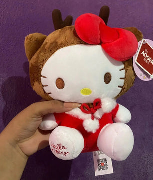 Hello Kitty Christmas Santa Reindeer Plushies - Lusy Store LLC