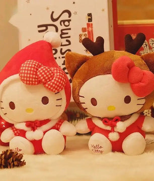Hello Kitty Christmas Santa Reindeer Plushies - Lusy Store LLC