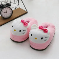Hello Kitty Cotton Slippers Winter Foam Lover Pink Red