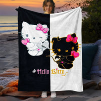 Hello Kitty Cute Blanket Lightweight Flannel for Sofa Bed Thin Blanket Camping Livingroom Picnic 3