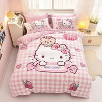 Hello Kitty Duvet Cover Bedding Set Cute Cartoon Bedroom Decoration Children Teens Girl Birthday Gifts 2