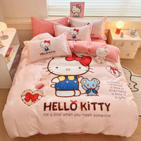 Hello Kitty Duvet Cover Cute Cartoon King Queen Full Size Comforter Cover Pillowcase Gifts Bedroom Decor 3