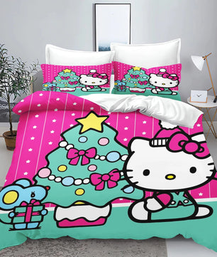 Hello Kitty Duvet Cover With Pillowcase Bedding Set Suitable For Children And Adults - Lusy Store LLC