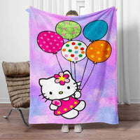 Hello Kitty Flannel Blanket Four Seasons For Sofa Bedroom Livingroom Travel Picnic Blanket Gifts 8