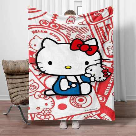 Hello Kitty Flannel Blanket Four Seasons For Sofa Bedroom Livingroom Travel Picnic Blanket Gifts 7