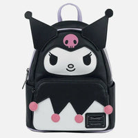 Hello Kitty Kuromi Melody Creative Backpack Storage Stationery Leather Mini Student Backpack Gift Kuromi 10.6x9.4x5.5 inch