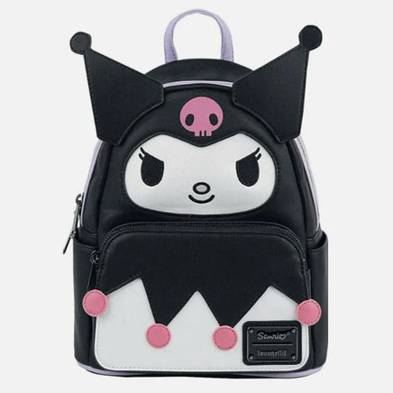 Hello Kitty Kuromi Melody Creative Backpack Storage Stationery Leather Mini Student Backpack Gift Kuromi 10.6x9.4x5.5 inch
