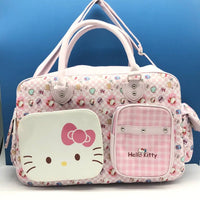 Hello Kitty Large Capacity Crossbody Bag Pink Shoulder Bags For Women Y2k Sweet Girl PU Leather Handbag Hello Kitty-Pink 16.9x11.4x5.5 inch