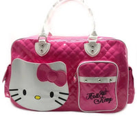 Hello Kitty Large Capacity Crossbody Bag Pink Shoulder Bags For Women Y2k Sweet Girl PU Leather Handbag Hot Pink 16.9x11.4x5.5 inch