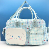 Hello Kitty Large Capacity Crossbody Bag Pink Shoulder Bags For Women Y2k Sweet Girl PU Leather Handbag Cinnamoroll 16.9x11.4x5.5 inch