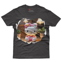 Hello kitty tee shirt - 3D cute funny graphic tees - Unisex novelty cotton t shirt - Lusy Store LLC