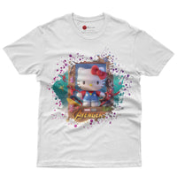 Hello kitty tee shirt - Avenger kitty cute funny graphic tees - Unisex novelty cotton t shirt White
