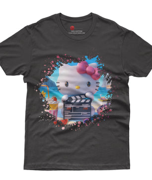 Hello kitty tee shirt - Beach Hello Kitty cute graphic tees - Unisex novelty cotton t shirt - Lusy Store LLC