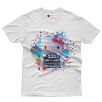 Hello kitty tee shirt - Beach Hello Kitty cute graphic tees - Unisex novelty cotton t shirt - Lusy Store LLC
