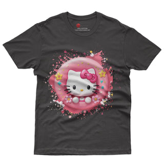 Hello kitty tee shirt - Cake Hello Kitty cute funny graphic tees - Unisex novelty cotton t shirt - Lusy Store LLC