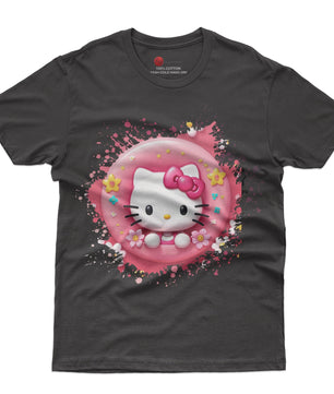 Hello kitty tee shirt - Cake Hello Kitty cute funny graphic tees - Unisex novelty cotton t shirt - Lusy Store LLC