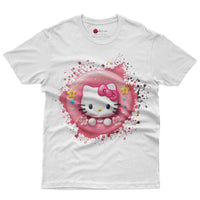 Hello kitty tee shirt - Cake Hello Kitty cute funny graphic tees - Unisex novelty cotton t shirt - Lusy Store LLC