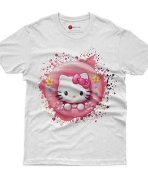 Hello kitty tee shirt - Cake Hello Kitty cute funny graphic tees - Unisex novelty cotton t shirt - Lusy Store LLC