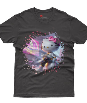 Hello kitty tee shirt - Cool cute graphic tees - Unisex novelty cotton t shirt - Lusy Store LLC