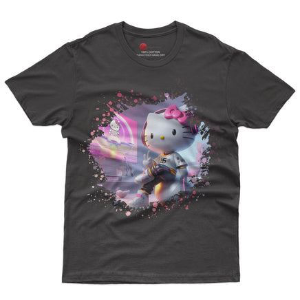 Hello kitty tee shirt - Cool cute graphic tees - Unisex novelty cotton t shirt - Lusy Store LLC