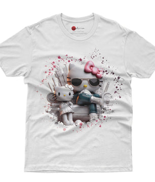 Hello kitty tee shirt - Cool Hello Kitty cute graphic tees - Unisex novelty cotton t shirt - Lusy Store LLC
