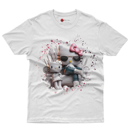 Hello kitty tee shirt - Cool Hello Kitty cute graphic tees - Unisex novelty cotton t shirt - Lusy Store LLC