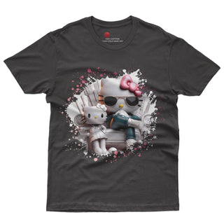 Hello kitty tee shirt - Cool Hello Kitty cute graphic tees - Unisex novelty cotton t shirt - Lusy Store LLC