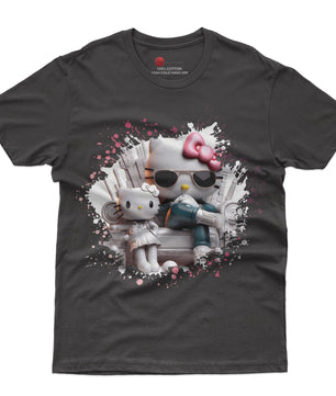 Hello kitty tee shirt - Cool Hello Kitty cute graphic tees - Unisex novelty cotton t shirt - Lusy Store LLC